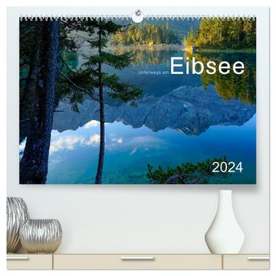 Unterwegs am Eibsee (hochwertiger Premium Wandkalender 2024 DIN A2 quer), Kunstdruck in Hochglanz