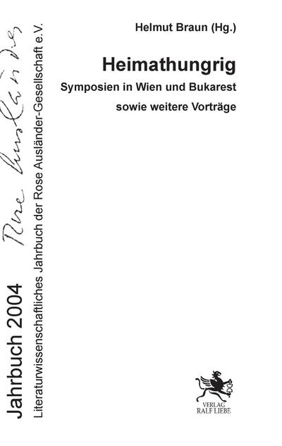 Rose Auslander Gesellschaft e.V. Jahrbuch 2004