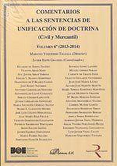 Comentarios a las sentencias de unificación de doctrina : civil y mercantil, 2013-2014