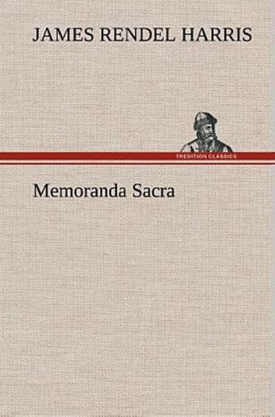 Memoranda Sacra