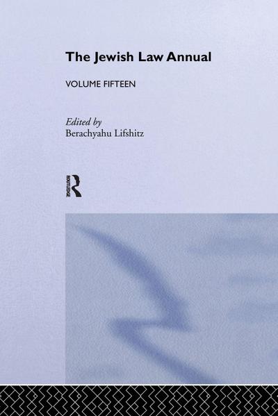 The Jewish Law Annual Volume 15