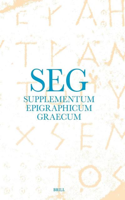 Supplementum Epigraphicum Graecum, Volume LXIX (2019)