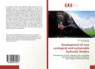 Development of new ecological and sustainable hydraulic binders