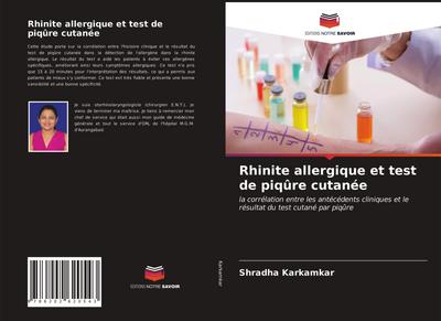 Rhinite allergique et test de piqûre cutanée