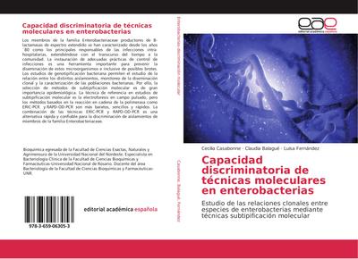 Capacidad discriminatoria de técnicas moleculares en enterobacterias