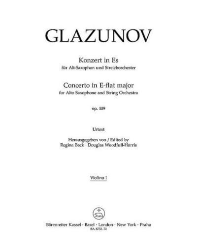 Konzert Es-Dur op.109 für Altsaxophonund Streichorchester