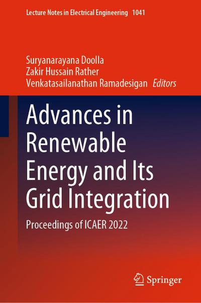 Advances in Renewable Energy and Its Grid Integration