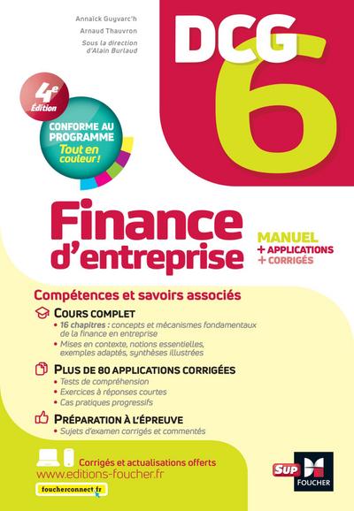 DCG 6 - Finance d’entreprise - 4e édition - Manuel et applications