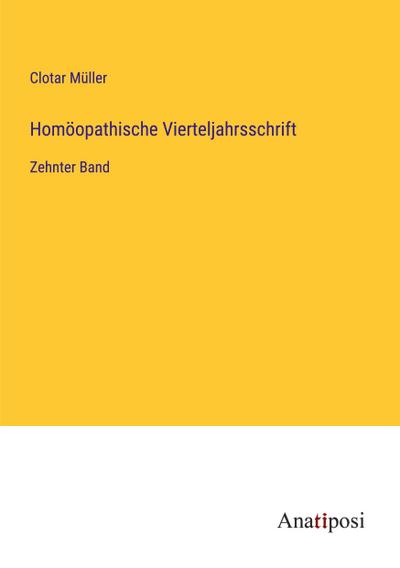 Homöopathische Vierteljahrsschrift