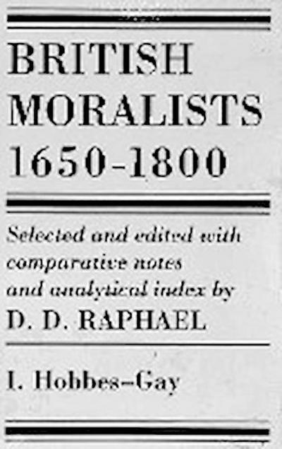 Raphael, D: British Moralists: 1650-1800