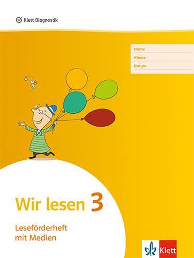 Wir lesen 3. Leseförderheft mit Medien (5er Pack) Klasse 3