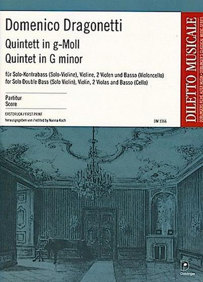 Quintett g-Moll für Kontrabass (Violine),Streicher und Bc (Violoncello)