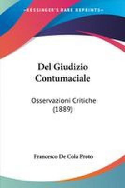 Del Giudizio Contumaciale