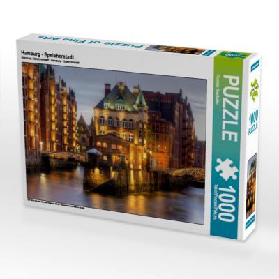 CALVENDO Puzzle Hamburg - Speicherstadt 1000 Teile Lege-Größe 64 x 48 cm Foto-Puzzle Bild von Thomas Seethaler