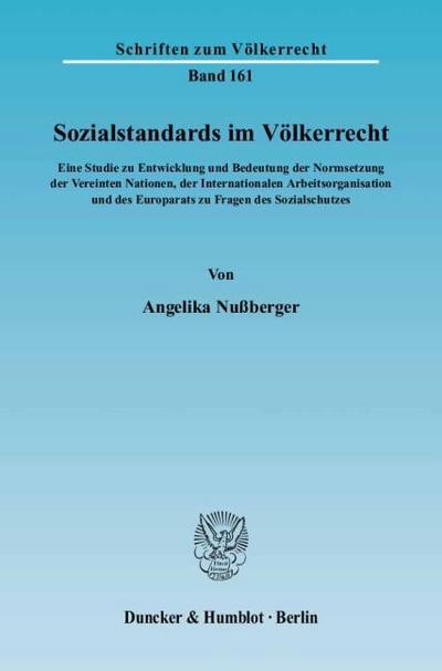 Sozialstandards im Völkerrecht