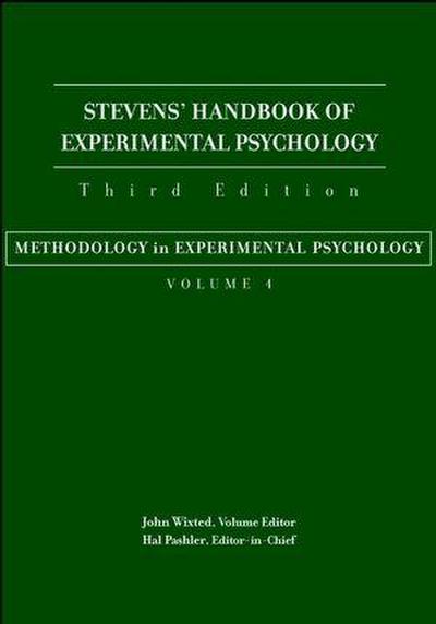 Stevens’ Handbook of Experimental Psychology, Volume 4, Methodology in  Experimental Psychology