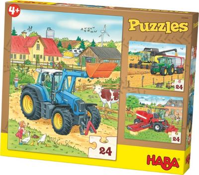Puzzles Traktor & Co. 3 Motive je 24 Teile