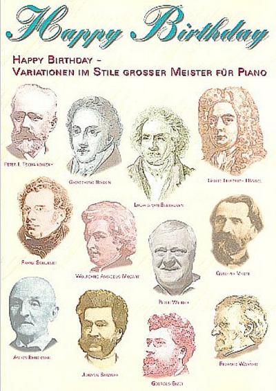Happy Birthday - Variationen im Stile großer Meisterfür Klavier