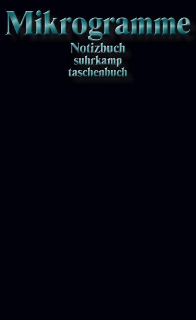 Notizbuch suhrkamp taschenbuch - Mikrogramme