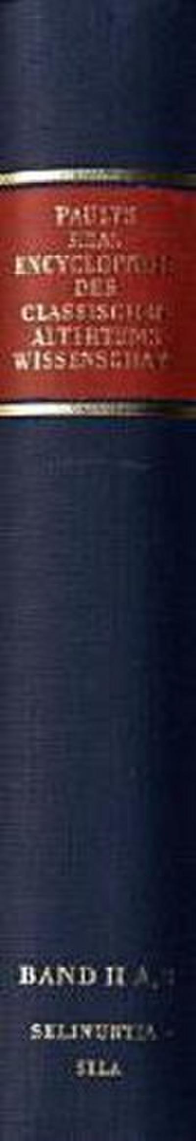 Paulys Realencyclopädie der classischen Altertumswissenschaft Realencyclopädie der classischen Altertumswissenschaft; .