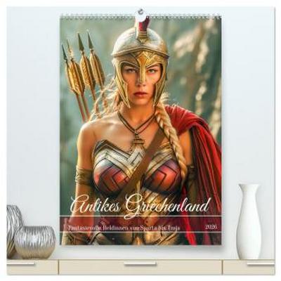 Antikes Griechenland - Fantasievolle Heldinnen von Sparta bis Troja (hochwertiger Premium Wandkalender 2026 DIN A2 hoch), Kunstdruck in Hochglanz