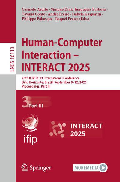 Human-Computer Interaction - INTERACT 2025