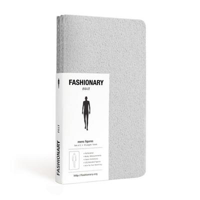 Fashionary Mini Felt Grey Mens Sketchbook A6 (Set of 3)