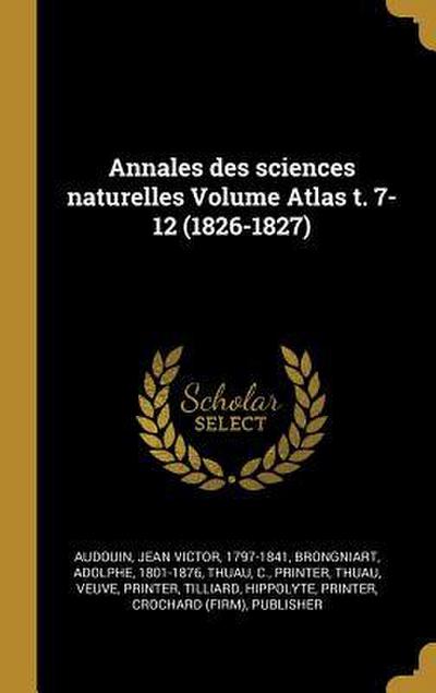Annales des sciences naturelles Volume Atlas t. 7-12 (1826-1827)