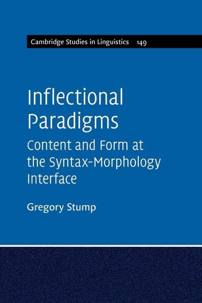 Inflectional Paradigms
