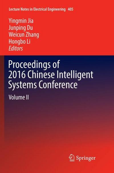 Proceedings of 2016 Chinese Intelligent Systems Conference