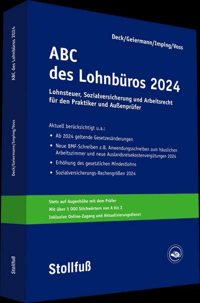 ABC des Lohnbüros 2024, m.  Buch, m.  Online-Zugang
