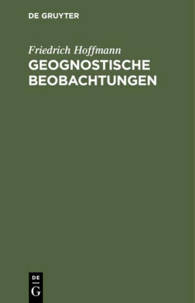 Geognostische Beobachtungen