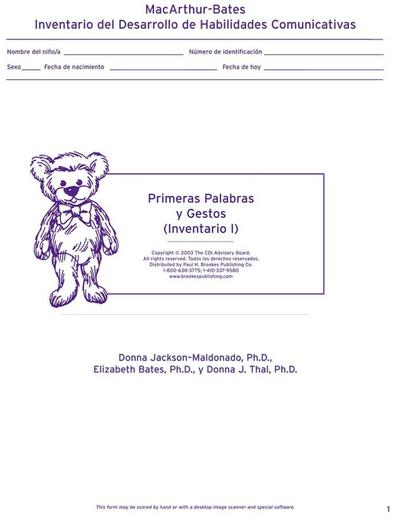 MacArthur Inventario del Desarrollo de Habilidades Comunicativas (Inventario)
