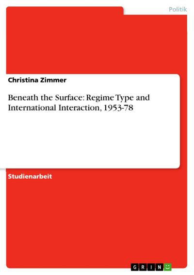 Zimmer, C: Beneath the Surface: Regime Type and Internationa