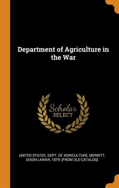 Department of Agriculture in the War