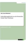 Lehrerfahrungsbericht aus der Deutschen Schule Tokio Yokohama