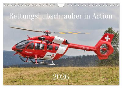 Rettungshubschrauber in Action (Wandkalender 2026 DIN A4 quer), CALVENDO Monatskalender