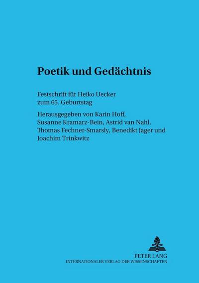 Poetik und Gedächtnis