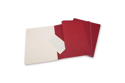 Moleskine Cahier Pocket Ruled Red Cover XL. 3er Pack