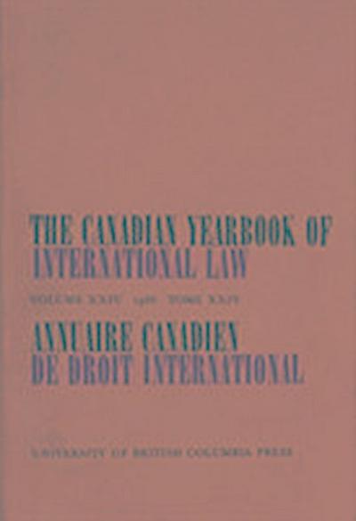The Canadian Yearbook of International Law, Vol. 24, 1986