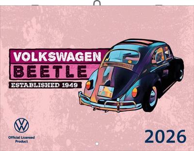 VW Broschürenkalender 2026 mit Illustrationen