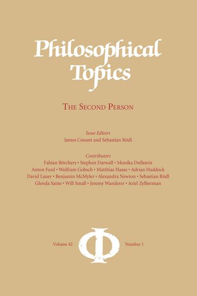 Philosophical Topics 42.1: The Second Person