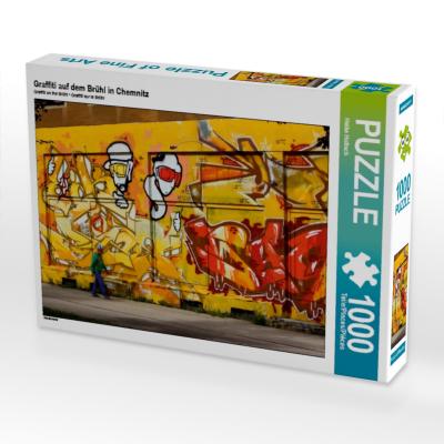 CALVENDO Puzzle Graffiti auf dem Brühl in Chemnitz 1000 Teile Lege-Größe 64 x 48 cm Foto-Puzzle Bild von Heike Hultsch