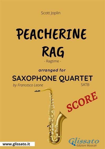 Peacherine Rag - Saxophone Quartet SCORE