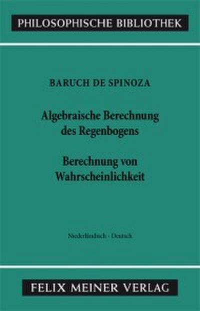 Sämtliche Werke, Ergänzungsband: Algebraische Berechnung des Regenbogens - Berechnung von Wahrscheinlichkeiten