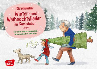 Die schönsten Winter- und Weihnachtslieder im Kamishibai. Kamishibai Bildkartenset.