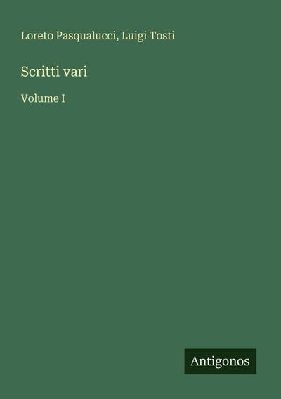 Scritti vari