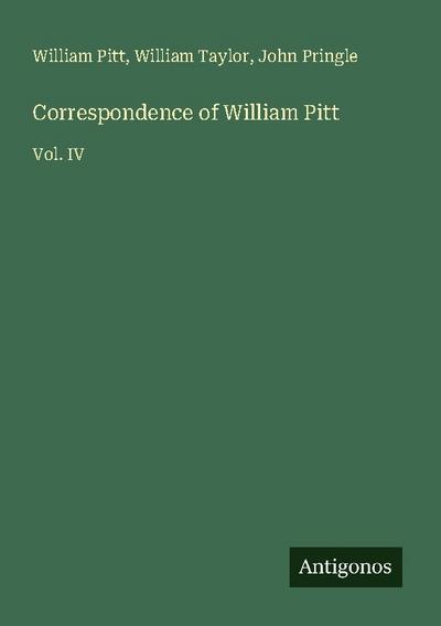 Correspondence of William Pitt