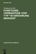 Funktionsverbgefüge vom Typ "in Erfahrung bringen"