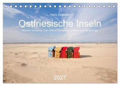 Ostfriesische Inseln (Tischkalender 2027 DIN A5 quer), CALVENDO Monatskalender